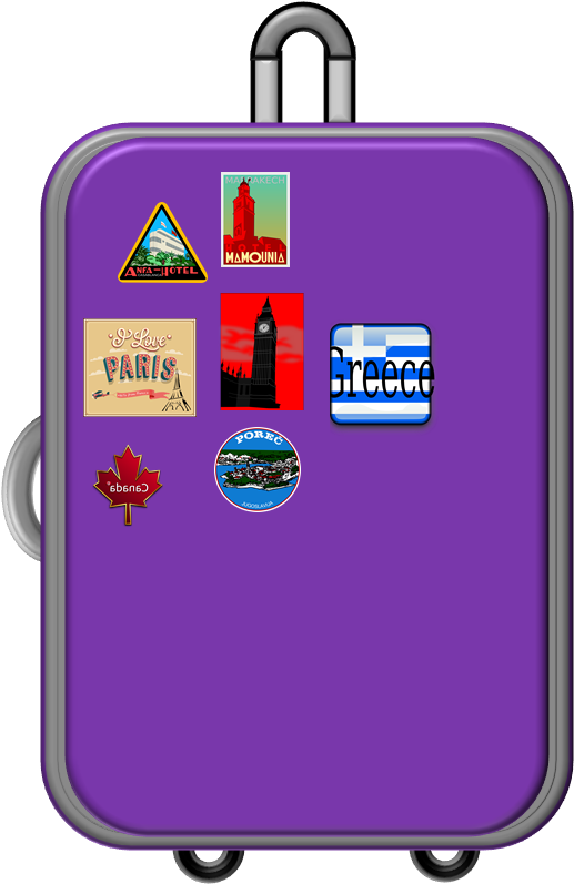 Luggage Clipart Free - Cafepress World Traveler King Duvet Cover - Png Download (526x799), Png Download