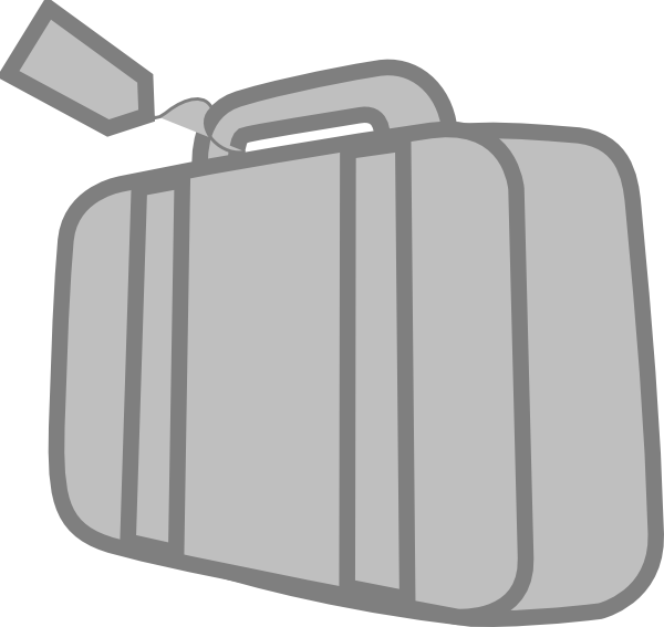 Download Suitcase Transparent White And Black Clipart - Suitcase Clipart Transparent White And Black - Png Download (600x567), Png Download