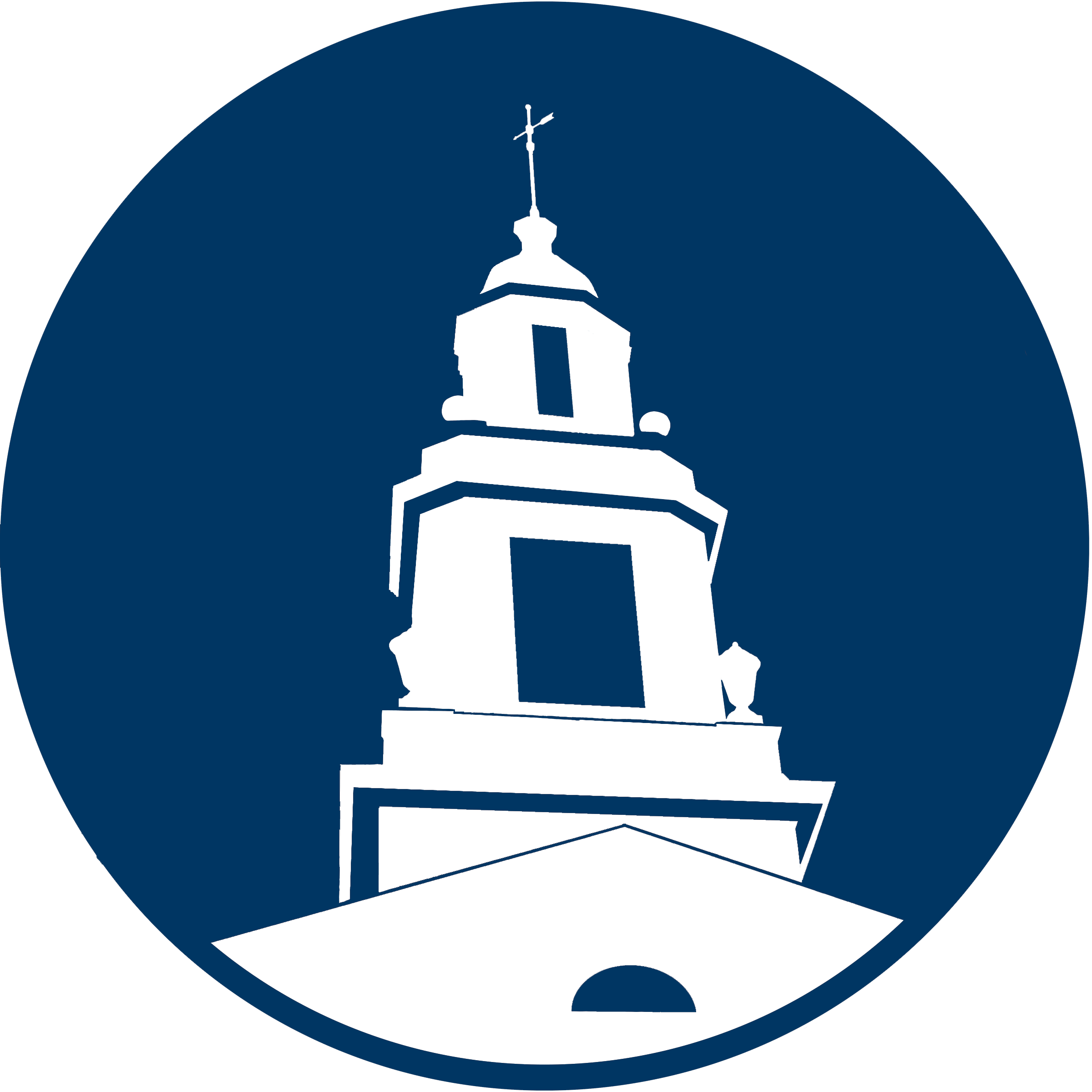 Steeple Clipart Baptist Church - Black Circle - Png Download (2400x2400), Png Download