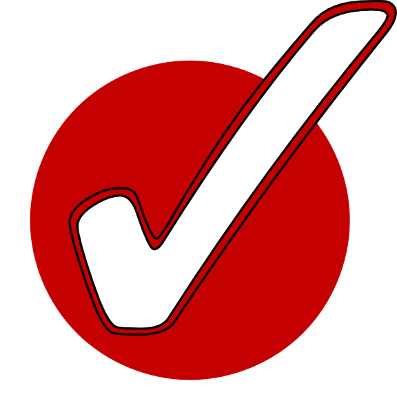 Doing Clipart Checkclip - Tick Red - Png Download (576x595), Png Download