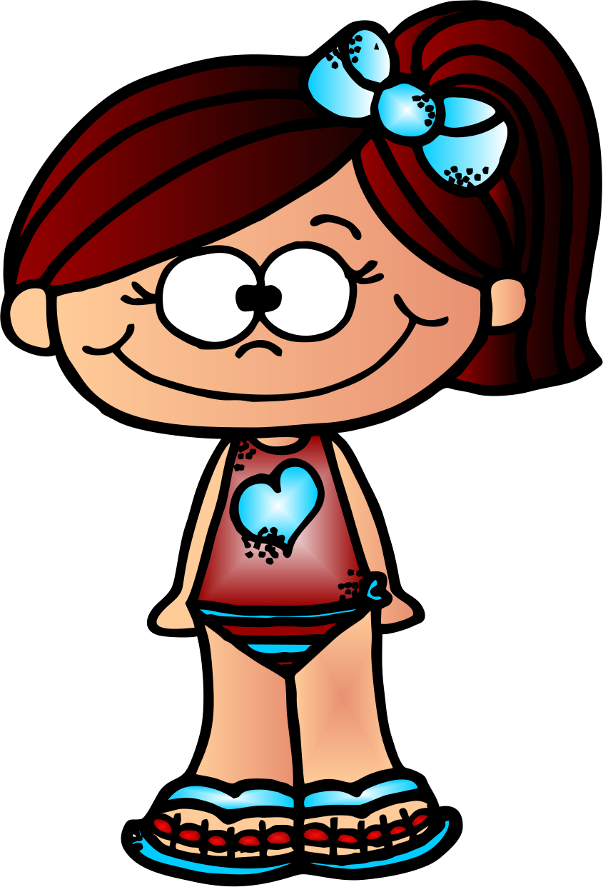 Cute Kid Clipart Freebie Easter Time - Clipart Bathing Suit Girl - Png Download (845x1242), Png Download