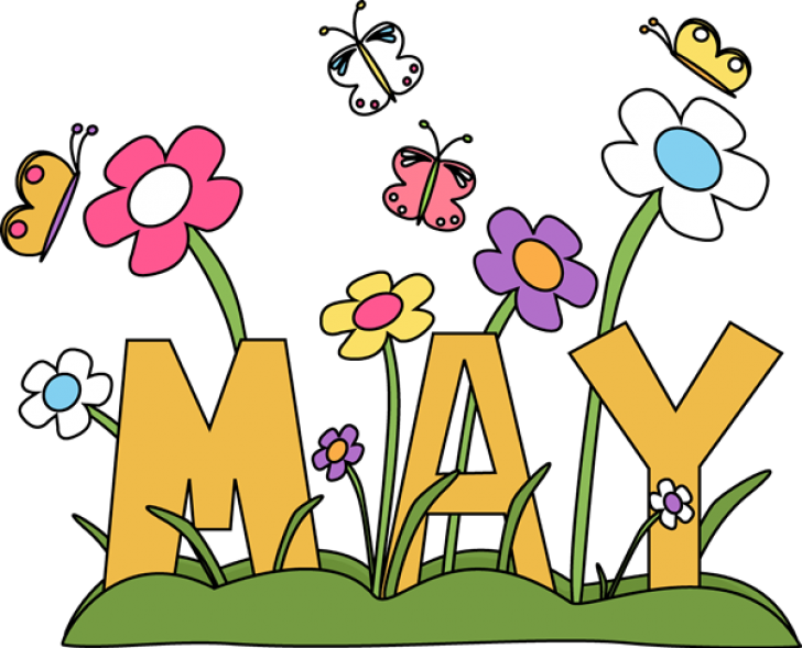 Permalink To Free May Clip Art Flower Clipart - May Clipart - Png Download (728x589), Png Download