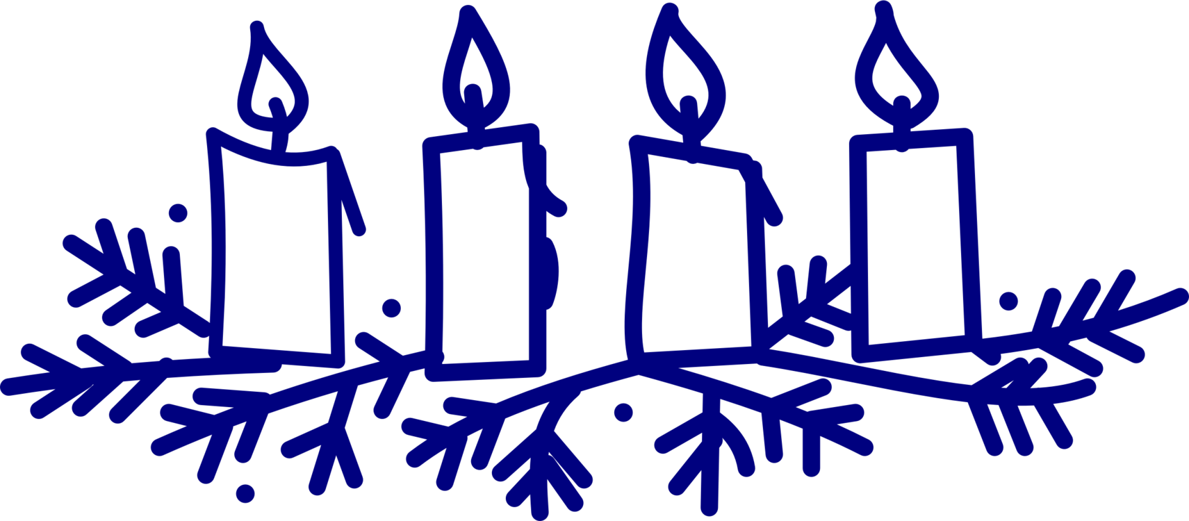 Advent Clipart To Free - Clip Art Advent Candles - Png Download (1711x750), Png Download