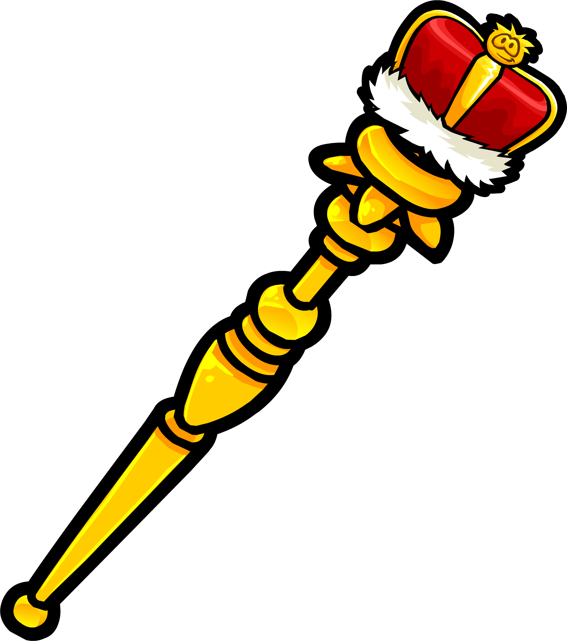 Staff Clipart Royalty - Royal Scepter - Png Download (1853x2097), Png Download