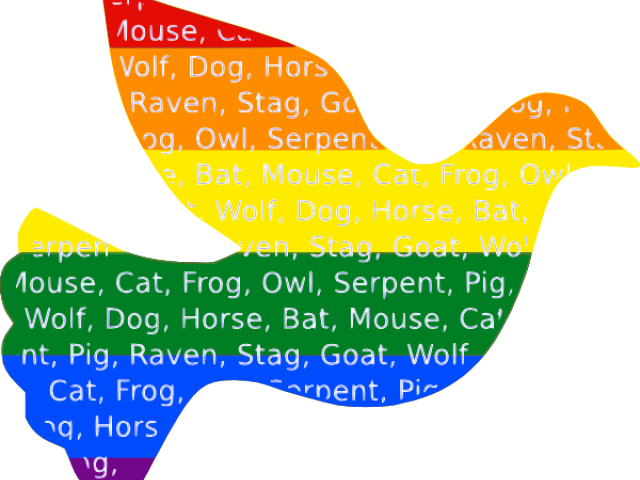 Peace Dove Clipart Rainbow - Clip Art - Png Download (640x480), Png Download