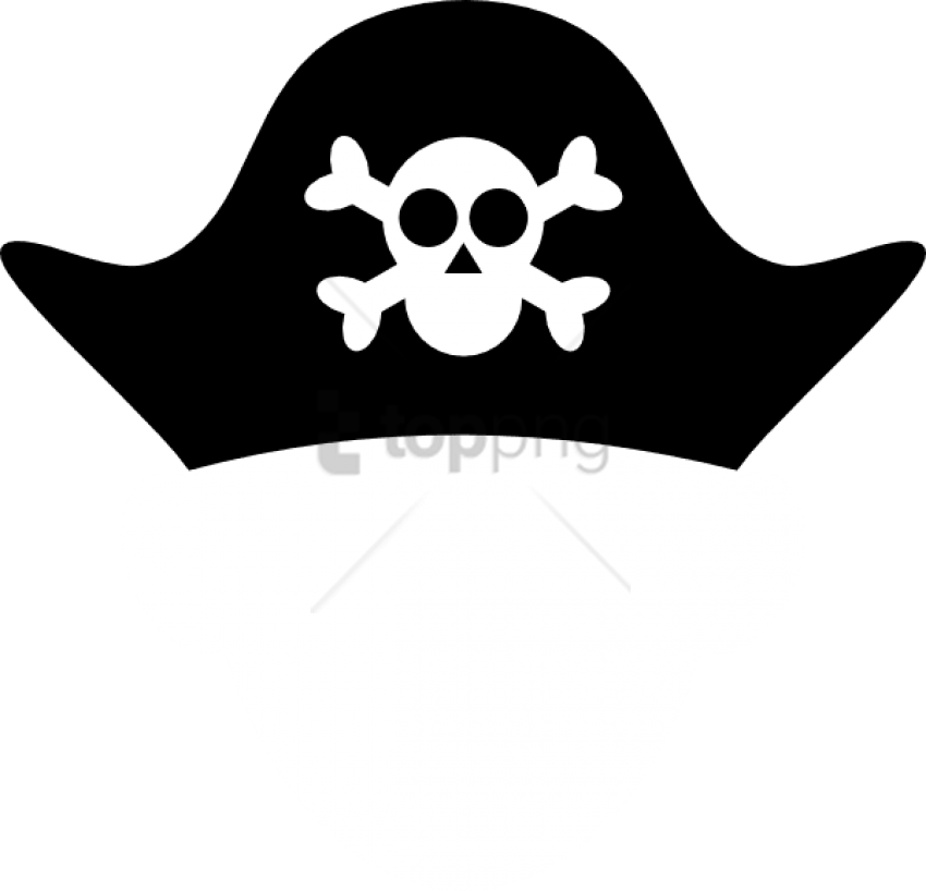 Pirate Hat Clipart Black And White - Sombrero De Pirata Dibujo - Png Download (600x577), Png Download