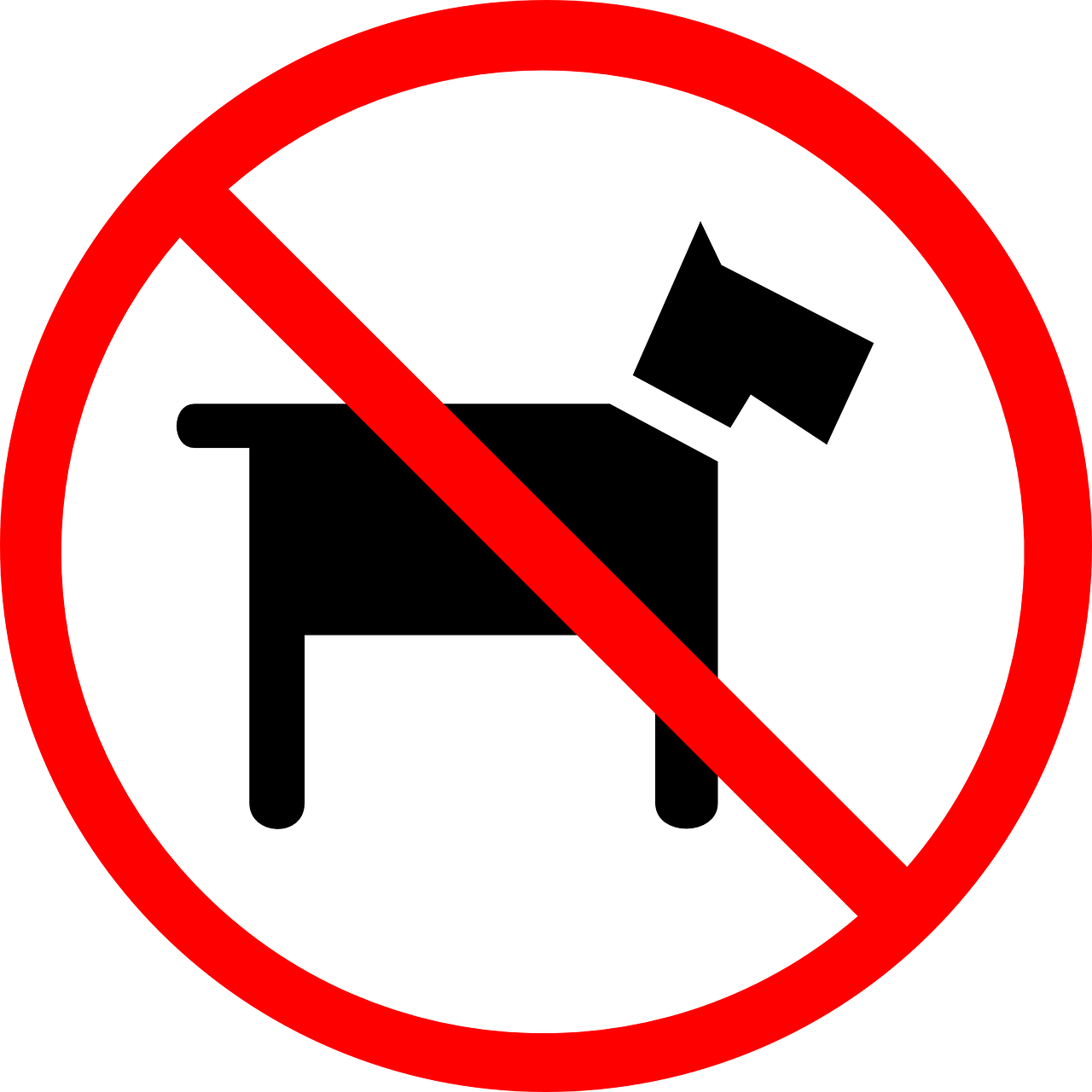 Free Vector No Dogs Clip Art - Sign No Dogs Allowed - Png Download (600x600), Png Download