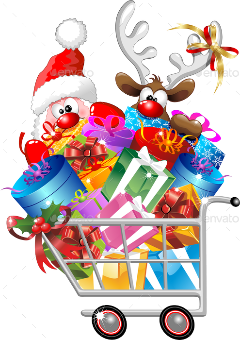 Christmas Shopping Clipart 19 Christmas Shopping Clip - Christmas Shopping Clip Art - Png Download (495x700), Png Download