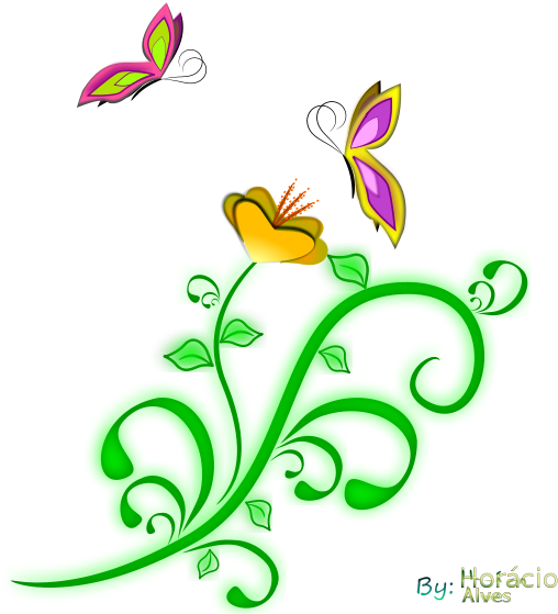Small Butterfly With Flower Clipart - Png Download (566x800), Png Download