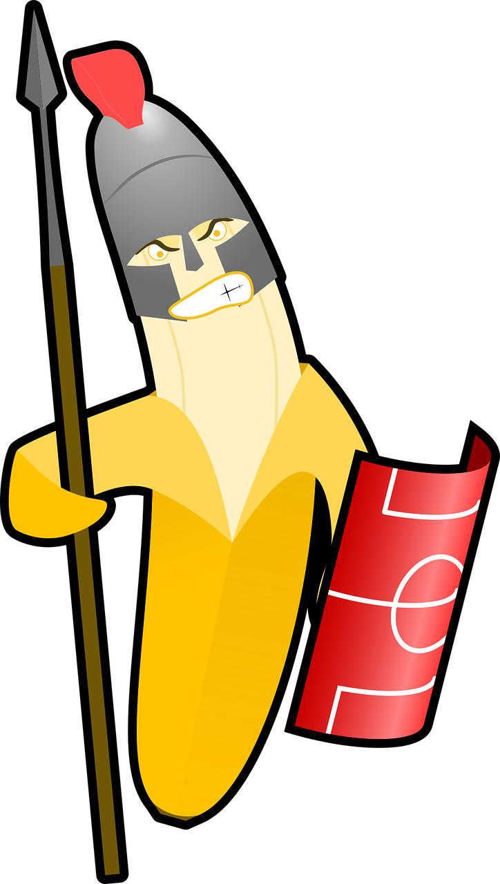 Banana Warrior Clipart (436x800), Png Download