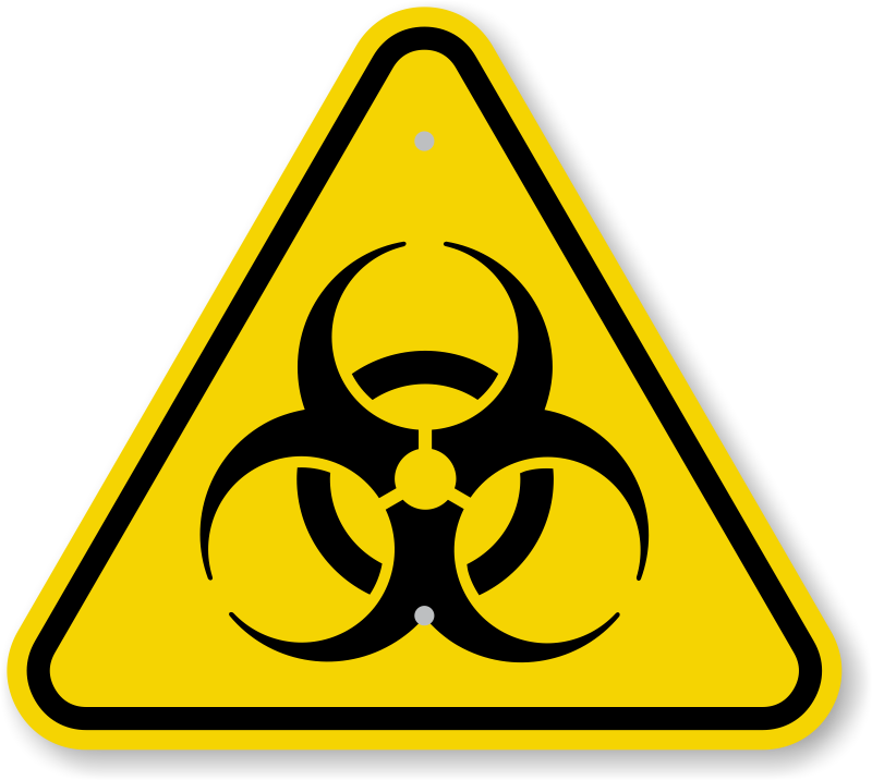 Biohazard Transparent Clip Art - Biohazard Warning Sign - Png Download (800x716), Png Download