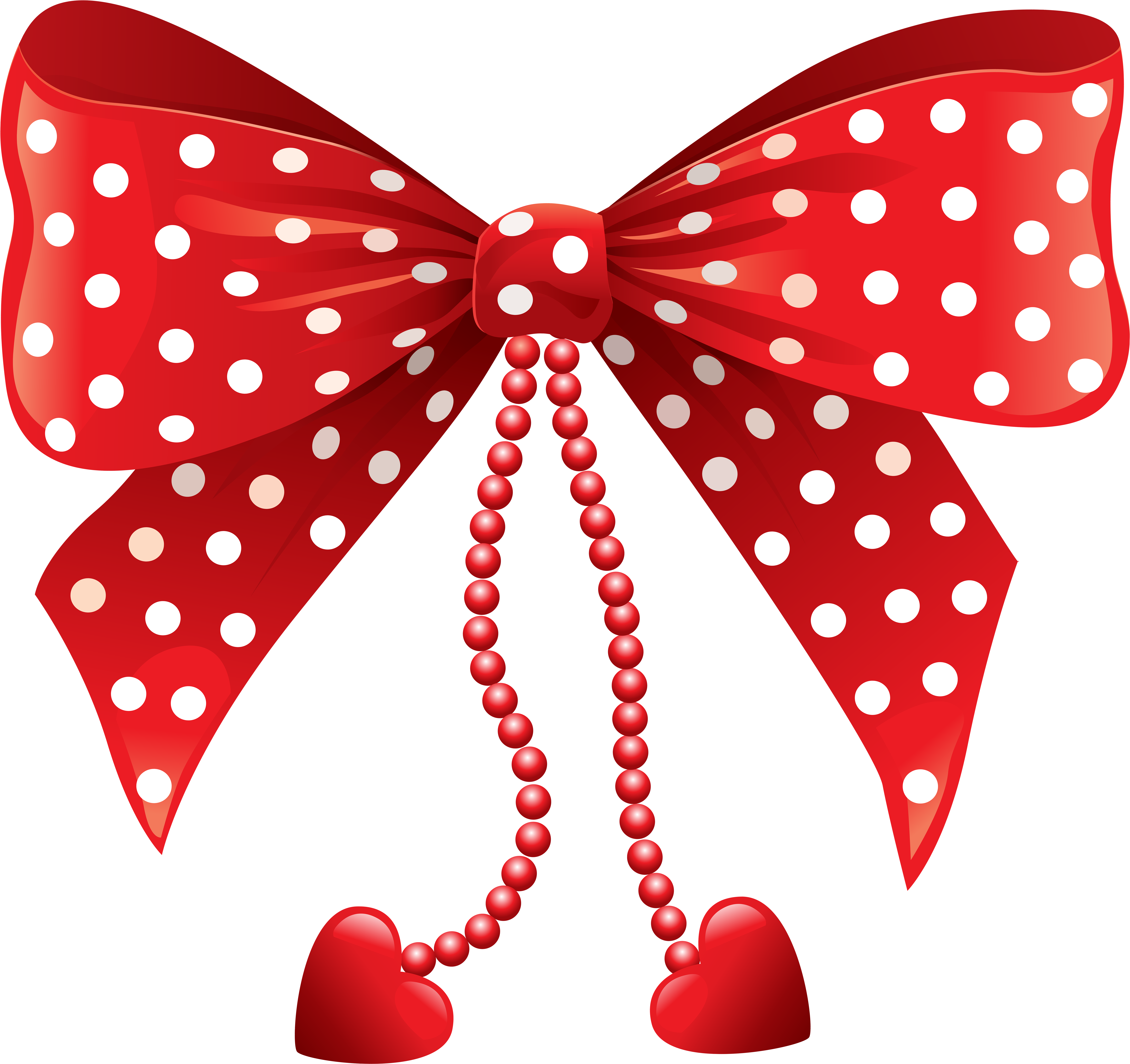 Polka Dot Bow Transparent Clip Art Image - Png Download (8000x7501), Png Download