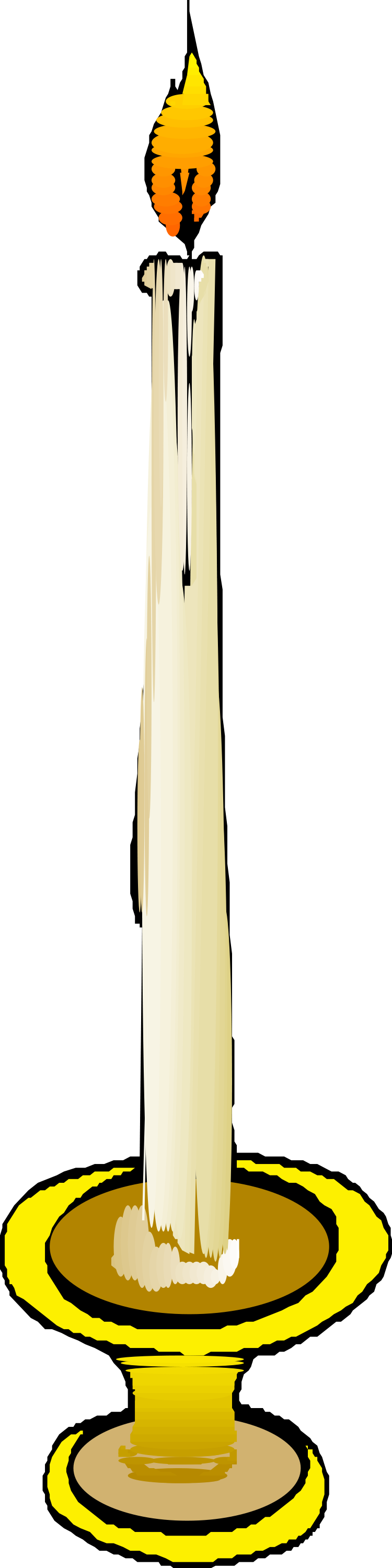 Candle Free Stock Photo Illustration Of A Candle Clip - Candle In Holder Clipart - Png Download (750x3000), Png Download