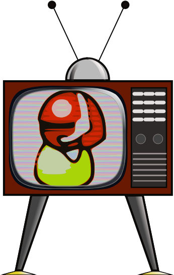 Free Colour Tv - Tv Tegning Clipart (501x800), Png Download