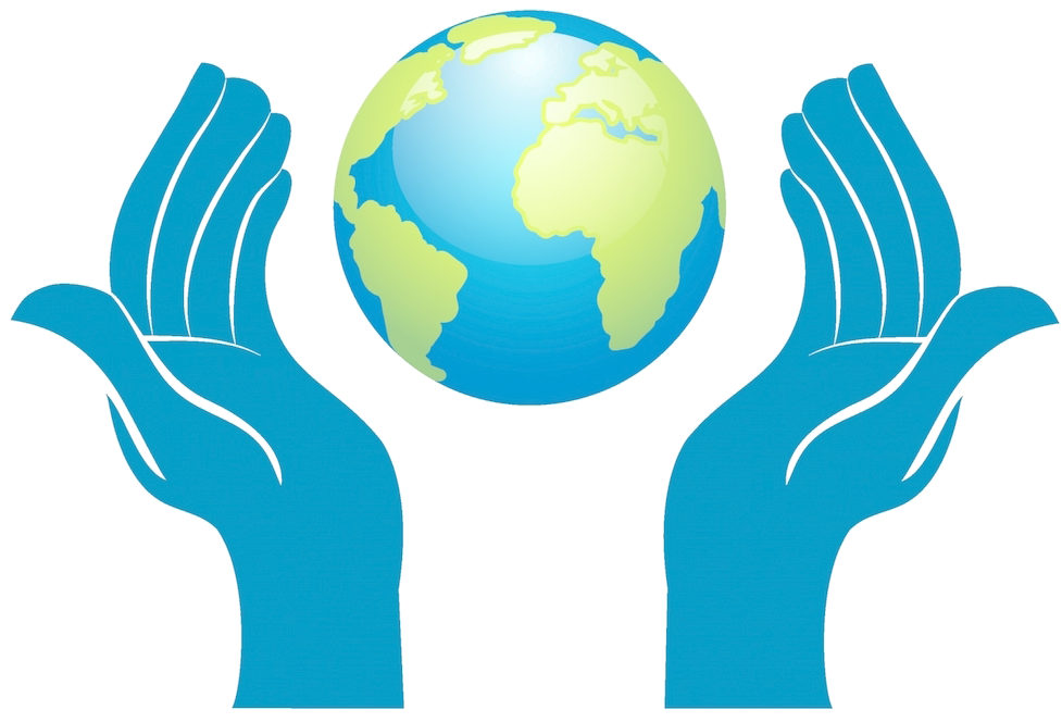 Earth Hand Clip Art - Clipart Earth In Hands - Png Download (1024x718), Png Download