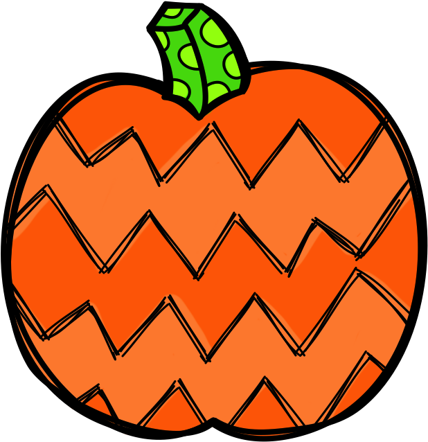 Clipart, Pumpkin Clipart Puppy In Pumpkin Graphic Royalty - Patterned Pumpkin Clipart - Png Download (703x740), Png Download