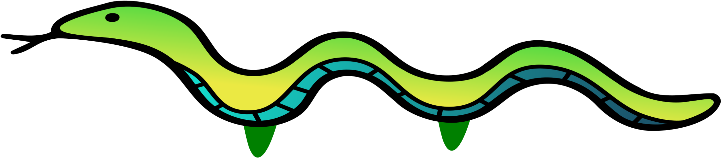 Big Image - Snake Clipart Transparent Background - Png Download (2400x595), Png Download