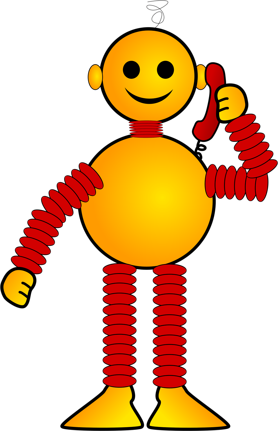 Free To Use & Public Domain Robot Clip Art - Png Cartoon Robot Jpg Transparent Png (555x919), Png Download