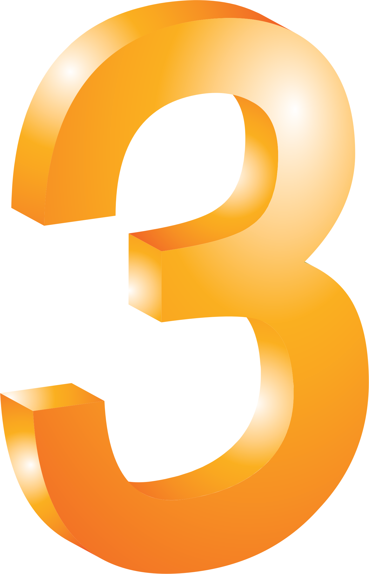 Computer Icons Numerical Digit Number Microsoft Office - Trois Clipart - Png Download (483x750), Png Download