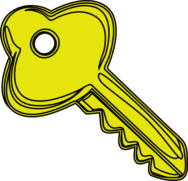 Clip Art Of A Key - Png Download (600x578), Png Download