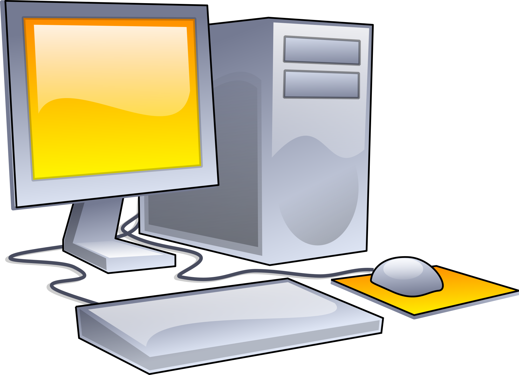 Tower Clipart Desktop Computer - Computer Clipart - Png Download (1200x867), Png Download