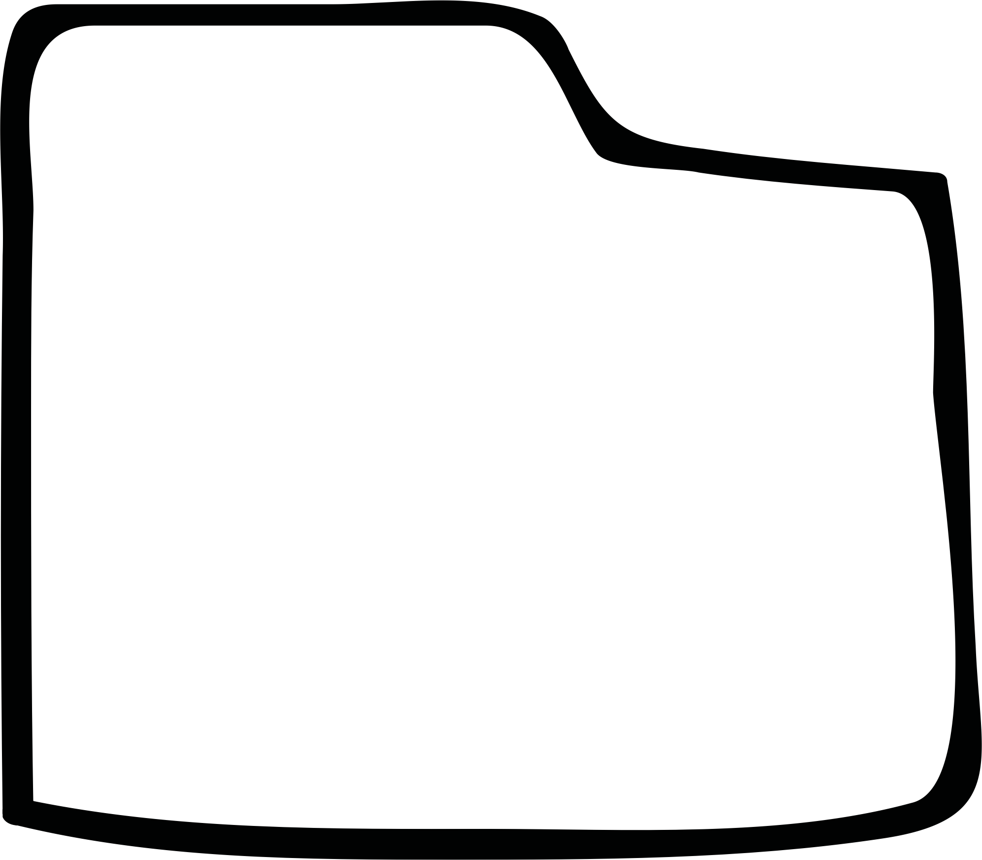 Computer Icons Directory Pdf Raw Image Format Black - Hand Drawn Folder Png Clipart (857x750), Png Download