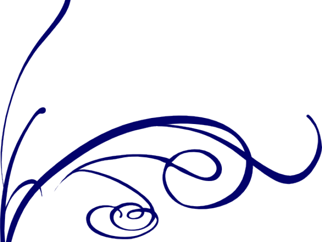 Decorative Line Blue Clipart Clip Art - Swirly Lines Transparent Background - Png Download (640x480), Png Download