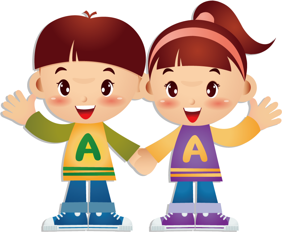Cartoon Twin Brother Transprent Png Free Download - Twins Boy Girl Clipart Transparent Png (1000x1000), Png Download
