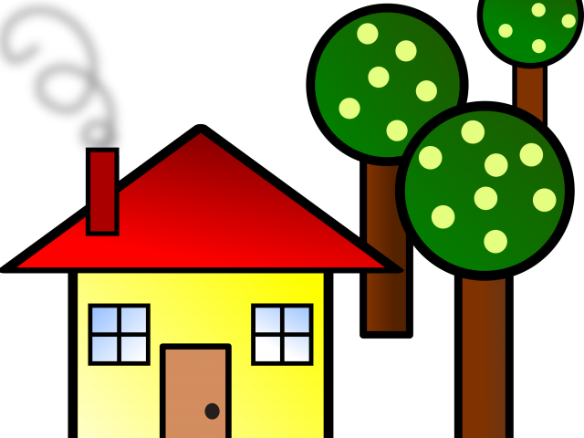 Outside Clipart Simple - Simple House Clip Art - Png Download (640x480), Png Download
