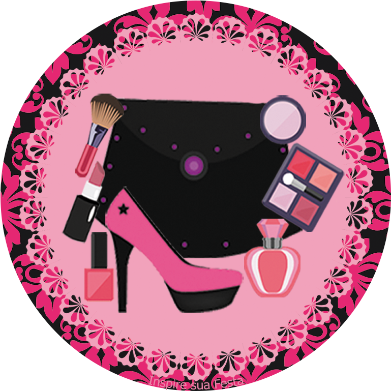 Up Theme, Inspire Sua Festa, Fashion Show Makeup, Party - Topper De Maquiagem Para Imprimir Clipart (827x827), Png Download