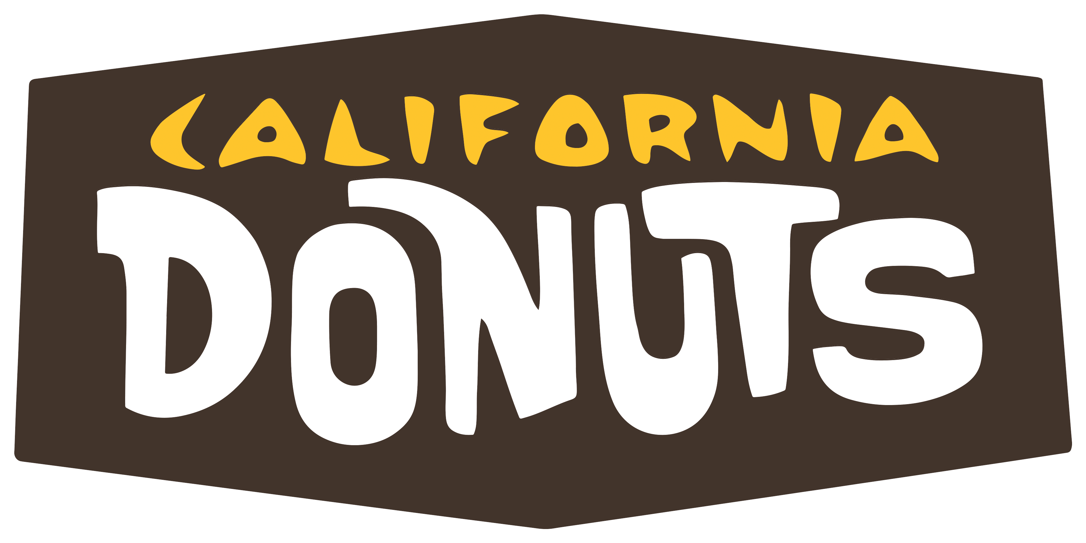 Doughnut Clipart Doughnut Shop - California Donuts Logo - Png Download (3604x1825), Png Download