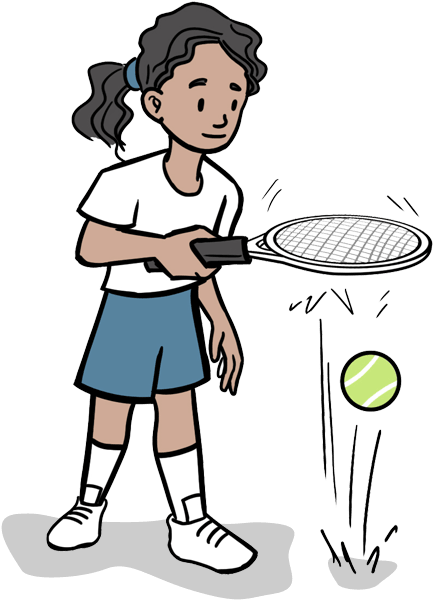 Tennis Tennis - Cartoon Clipart (480x640), Png Download