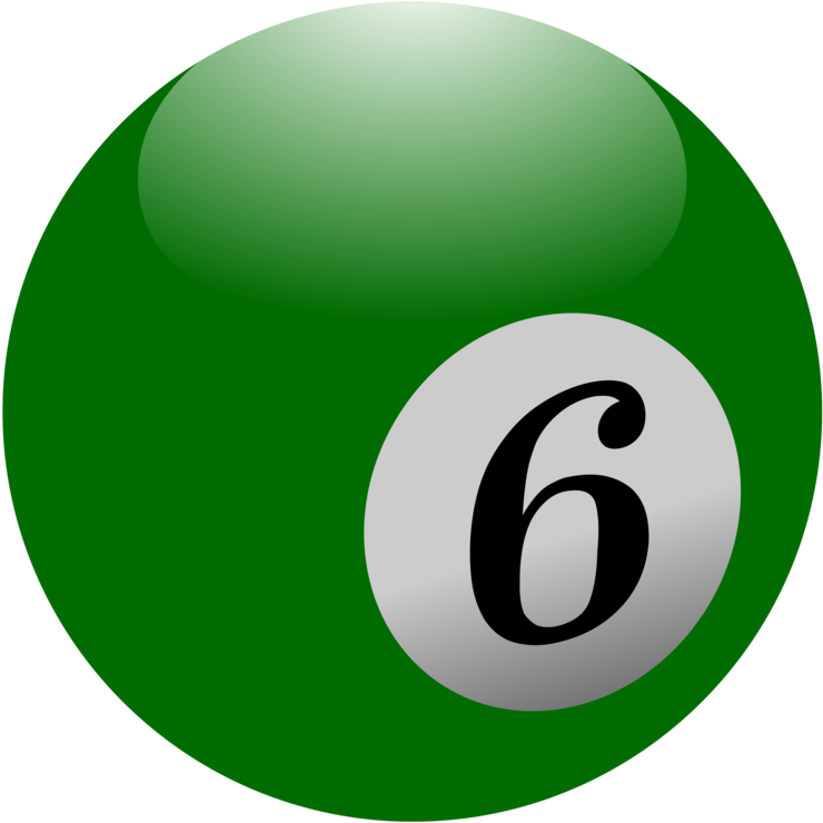 Billiard Balls Eight-ball Billiards Pool - 6ball Pool Clipart (741x750), Png Download