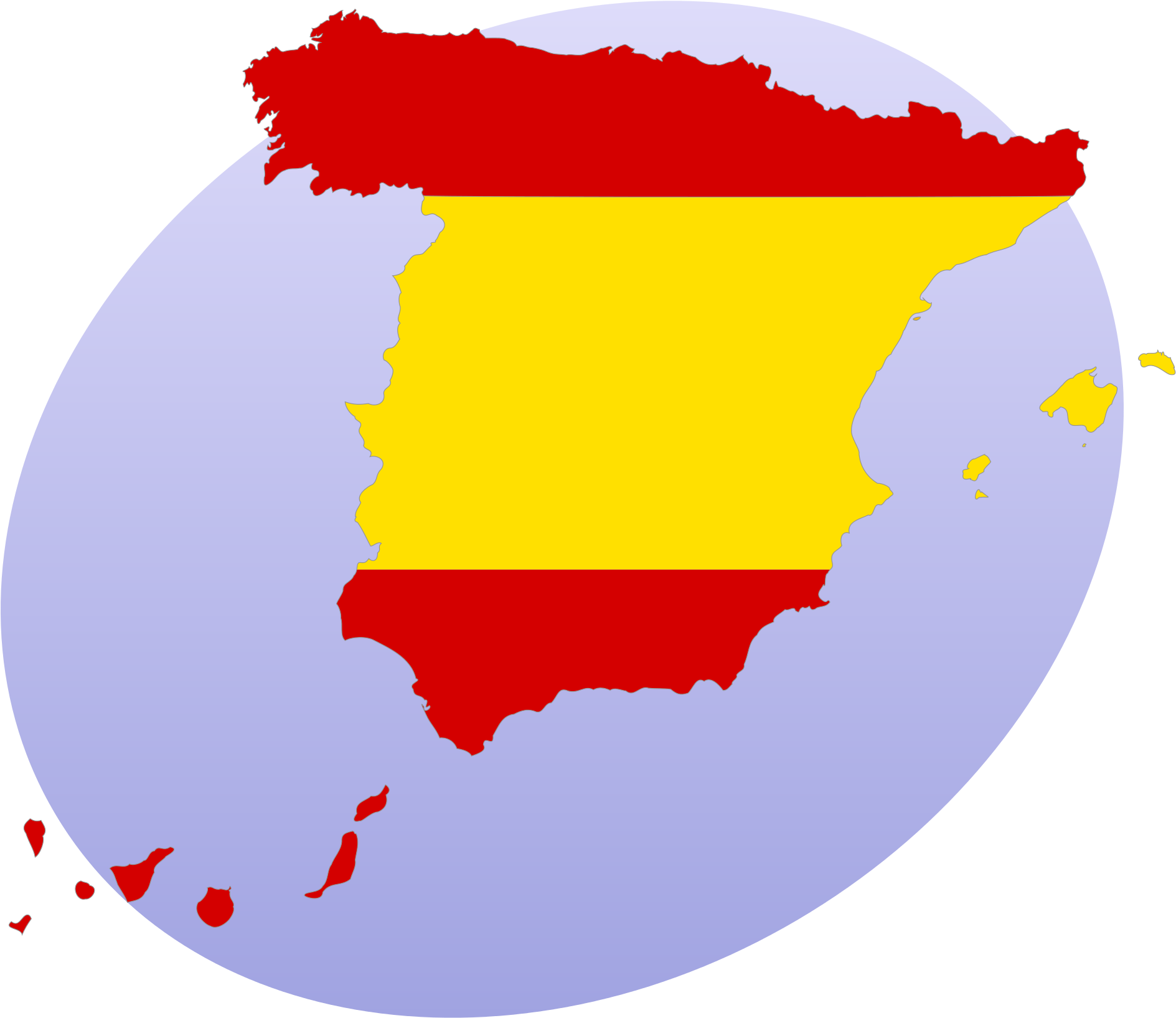 Portal Clipart Mini - Spain National Flag Map - Png Download (2000x1800), Png Download