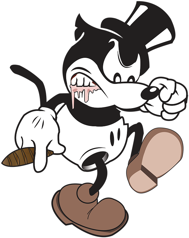 Smoke Vintage Crook - Mickey Mouse Logo Clipart (638x851), Png Download