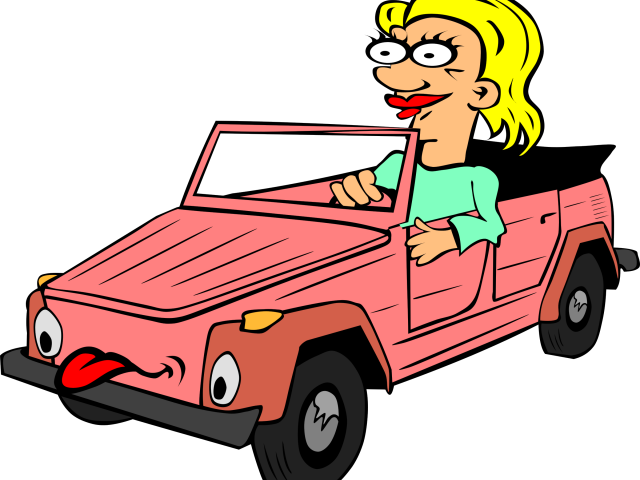 Driving Clipart India - Car Cartoon - Png Download (640x480), Png Download