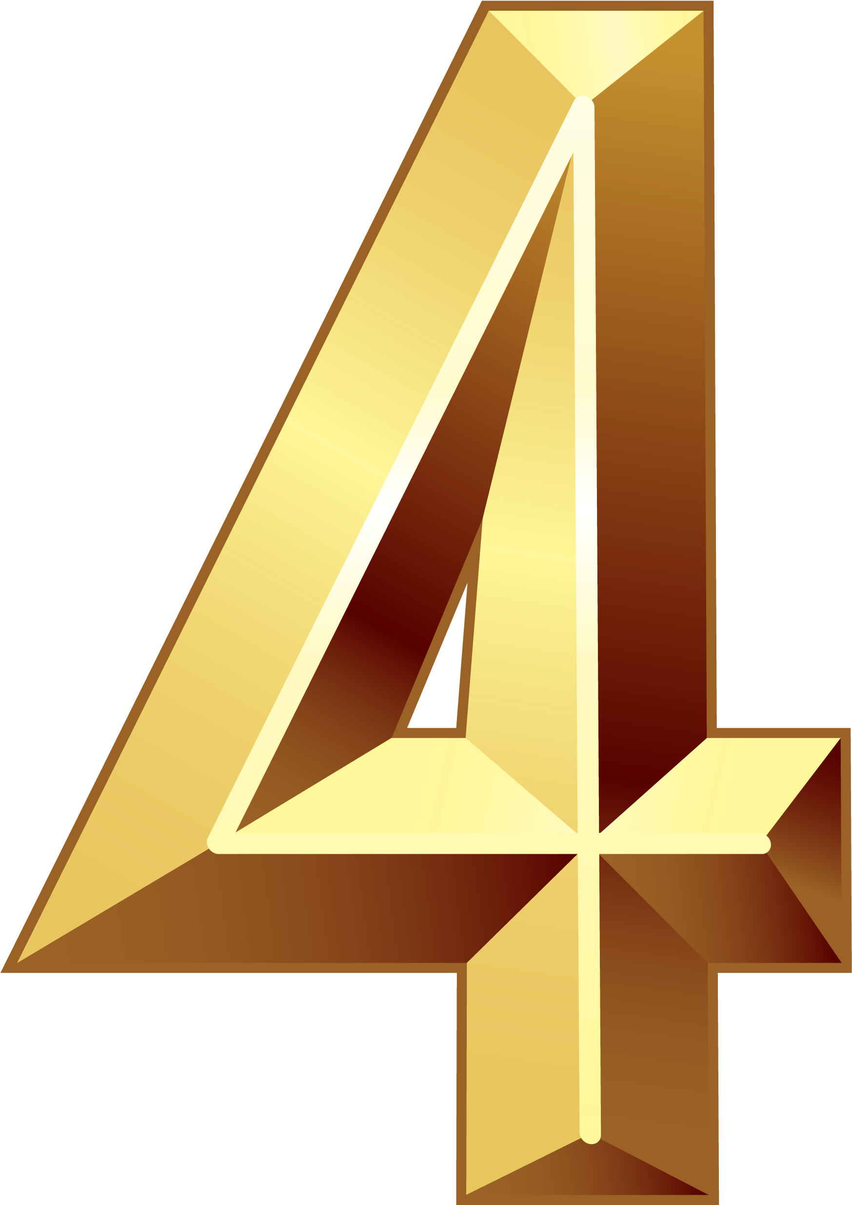 Gold Number Four Png Clipart Image Gallery Yopriceville - Ballyvaughan Transparent Png (1946x2575), Png Download