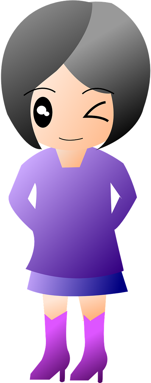 Girl-154675 - Nő Animácio Clipart (640x1280), Png Download