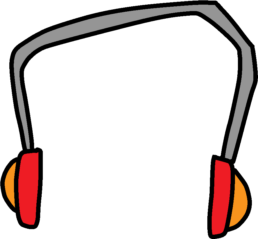 Headphones - Robotic Head Phones Png Clipart (1041x961), Png Download