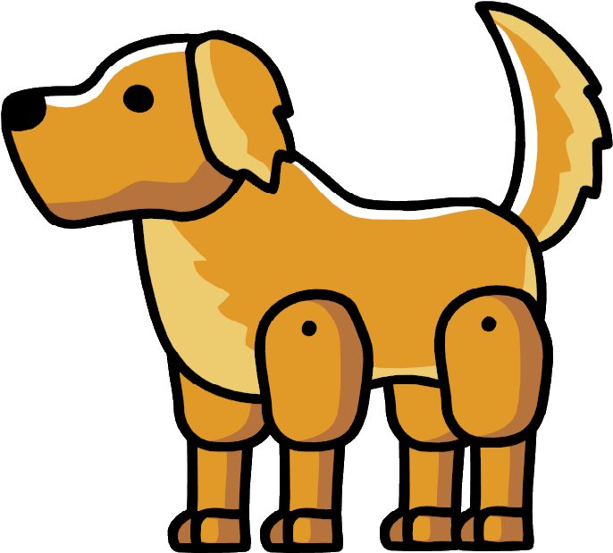 Golden Retriever - Golden Retriever Cartoon Png Clipart (696x633), Png Download