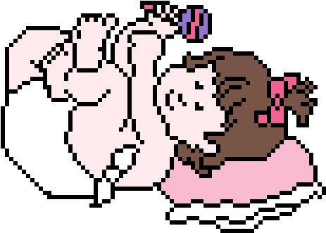 Baby Girl Holding Rattle Clipart (600x600), Png Download