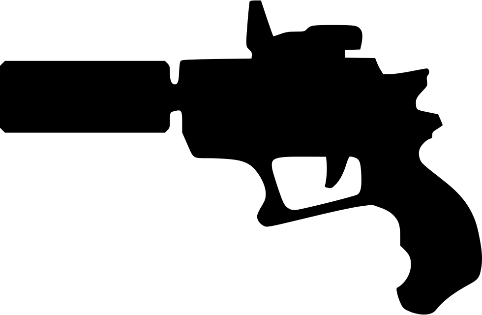 Svg Transparent Library Futuristic Pistol Colt Svg - Weapon Clipart (980x640), Png Download