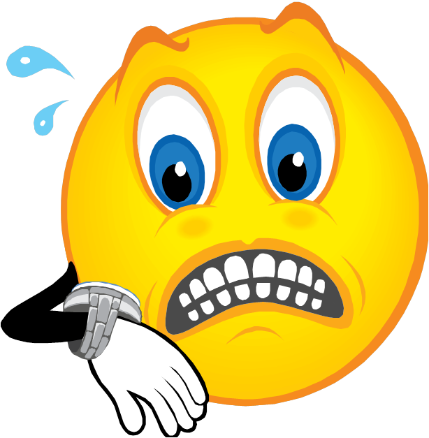 Types Of Stress And Stressors - Impatient Smiley Clipart (614x627), Png Download