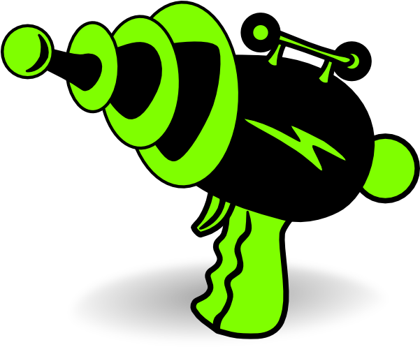 This Free Clip Arts Design Of Ray Gun Green And Black - Png Download (600x540), Png Download