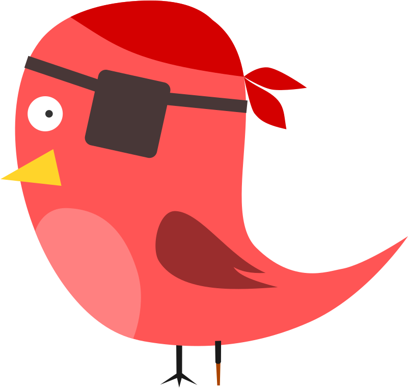 Eyepatch Piracy Drawing Computer Icons - Pirate Bird Clipart (774x750), Png Download