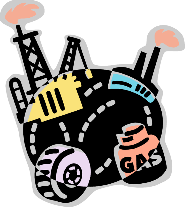 Vector Illustration Of Petrochemical Industry Produces - Industry Clipart (625x700), Png Download