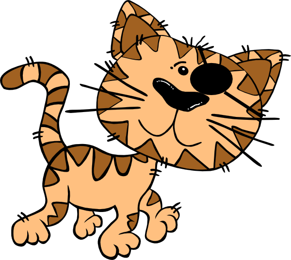 Walking Cat Shower Curtain Clipart (600x536), Png Download