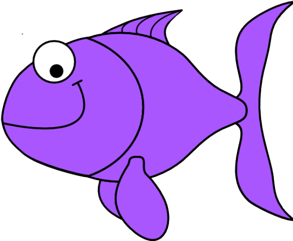 Purple Clipart Fish - Fish Clipart Free - Png Download (640x480), Png Download
