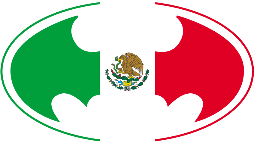 Batman Mexican Flag Shield Kid's T-shirt - Imagenes De Emojis De Batman Clipart (860x491), Png Download