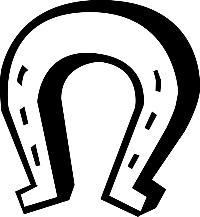 Vector Illustration Of Lucky Horseshoe Good Luck Protective Clipart (647x700), Png Download